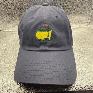 Golf Masters Navy Golf Logo Adjustable Hat with Yellow & Green Embroidery